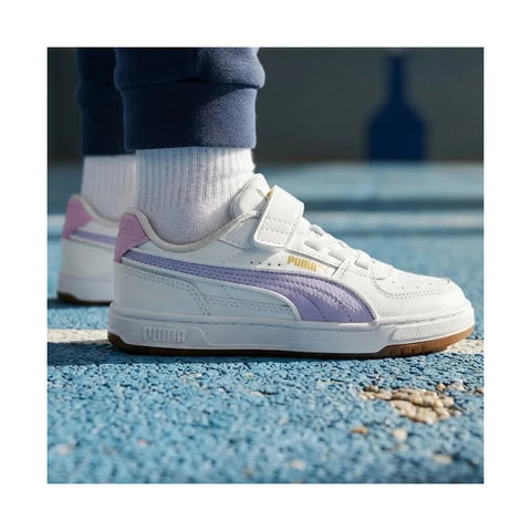 Tenis Puma Caven Iii Retro Blanco Lavanda Infantil 406897 04