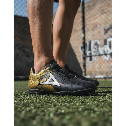 Tenis Pirma Niños Jr Futbol Rapido Turf 3067 Profesional Negro 24.5 Mx