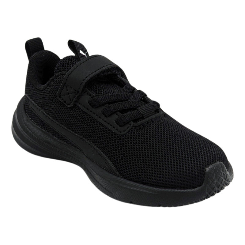 Tenis Puma Kinder Rickie Runner Ac+ Inf Niño Negros 394934 10 Tallas Pequeñas