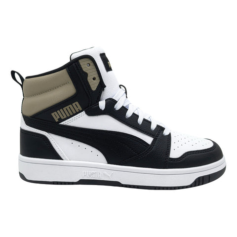 Tenis Puma Rebound V6 Bota Blanco Negro Café 392326 22 Juvenil
