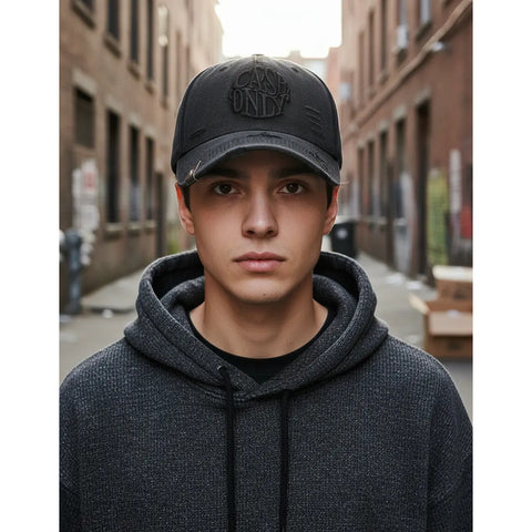 Gorra Cash Only Washed Out Loyalty 017 Negro Snapback Unisex Negro Snapback Bordado