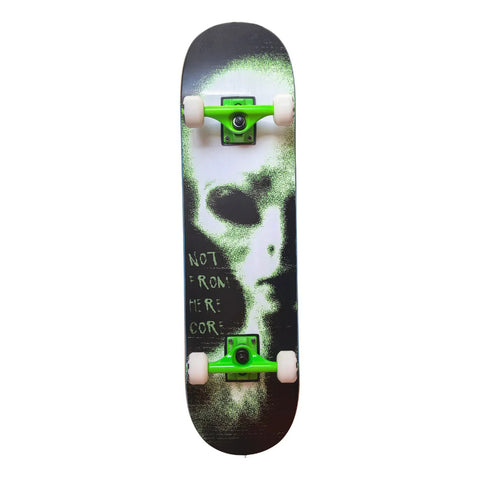 Patineta Antifashion Alien Negro-verde Profesional Unisex