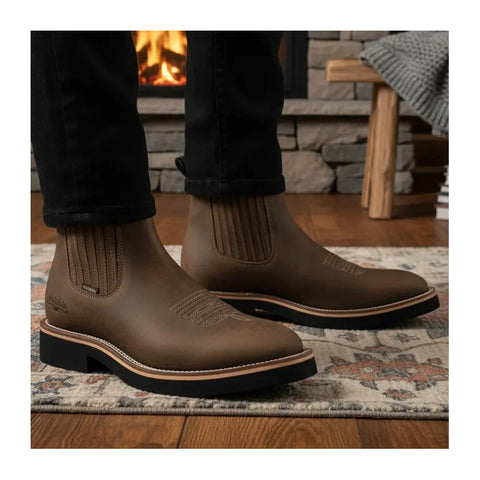 Botas Vaqueras Para Hombre Piel Bulldog Establo 982 Original