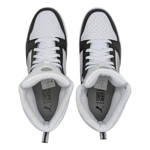 Tenis Puma V6 Metallic Dream Blanco-negro-plata Bota 397474 02 Dama