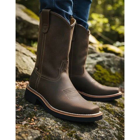 Bota Vaquera Establo 977 Hombre Piel Botin Charro Comoda