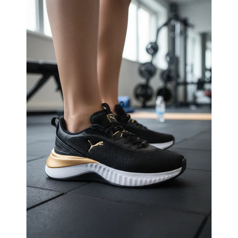 Tenis Puma Softride Sera Negro Oro 311208 01 Dama