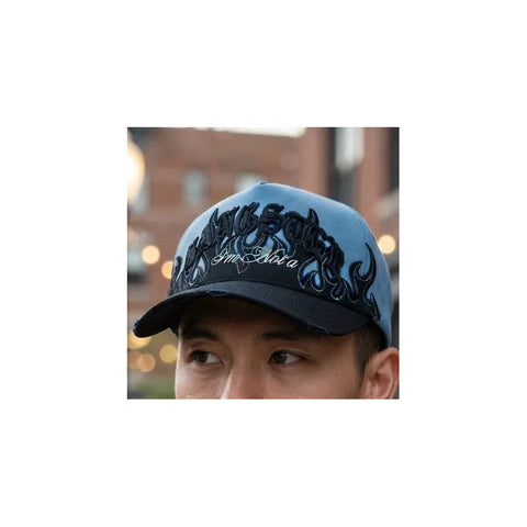 Gorra Cash Only Im Not A Gangster Azul Negro Snapback 040