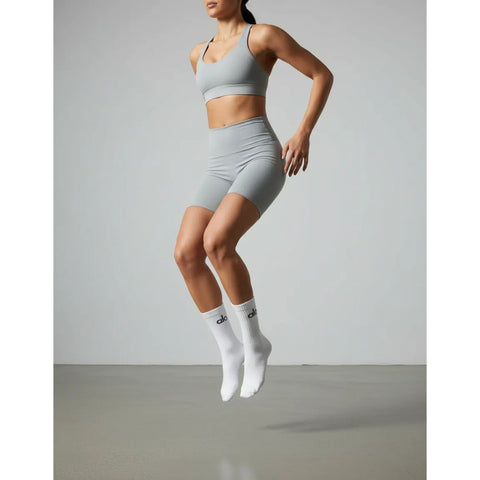 Calcetas Alo Yoga Para Mujer Deportivas Originales Talla M Blanco Liso 3-6 M
