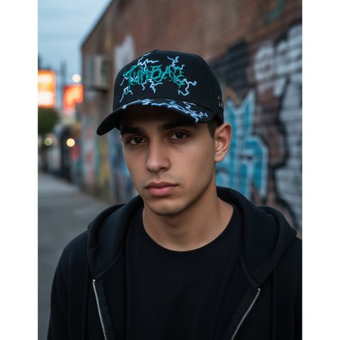 Gorra Cash Only Tumba2 Thunder 016 Negro Snapback Unisex Negro Snapback Bordado