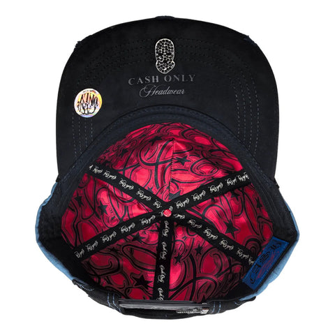 Gorra Cash Only Im Not A Gangster Azul Negro Snapback 040