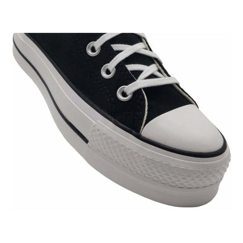 Converse Plataforma All Star Chuck Taylor Bota Negro Lona