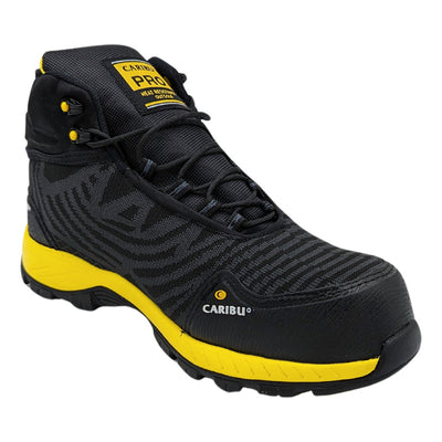 Bota Caribu 340 De Trabajo Con Casco Pp Negro/amarill-hombre