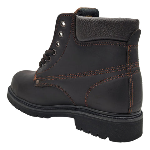Botas Hombre Industrial Piel Cafe Con Casquillo 548 Establo