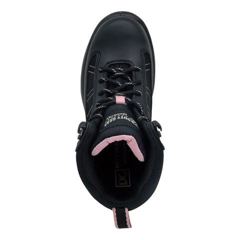 Botas Duty Gear Trabajo 2203 Negro Rosa Con Casco Dama Negro-rosa Liso 23 Mx