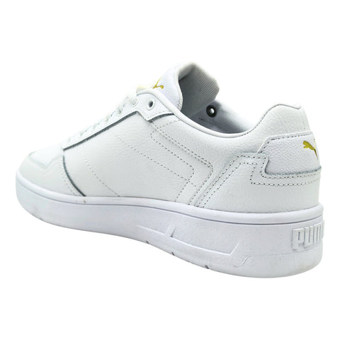 Tenis Puma Court Classic Lux Blanco Dorado 395019 01 Para Hombre
