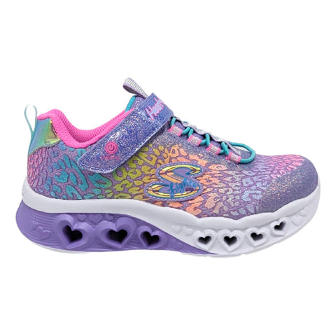 Tenis Skechers Flutter Heart Luces Morado 302314l Para Niña