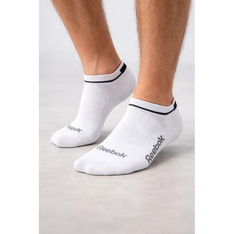 Calcetin Reebok Tin Deportivo De Algodón Hombre 3 Pack Blanco-negro Liso 41-46