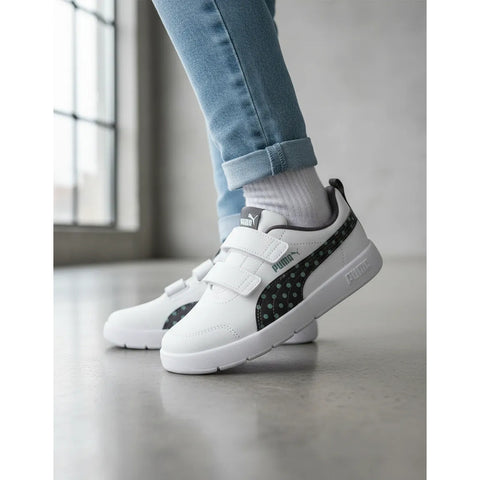 Tenis Puma Kinder Courtflex V3 1v Inf Niña Blanco 398758 06