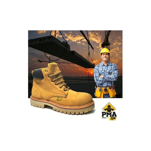 Bota De Trabajo Industrial Pma Con Casco Verde/ Musgo-mujer