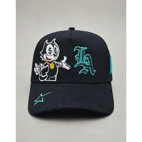 Gorra Cash Only Felix La 018 Negro Snapback Unisex Negro Snapback Bordado