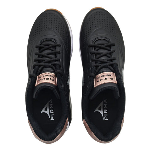 Tenis Pirma Mujer 5076 Urbano Confort Retro Negro Rosa