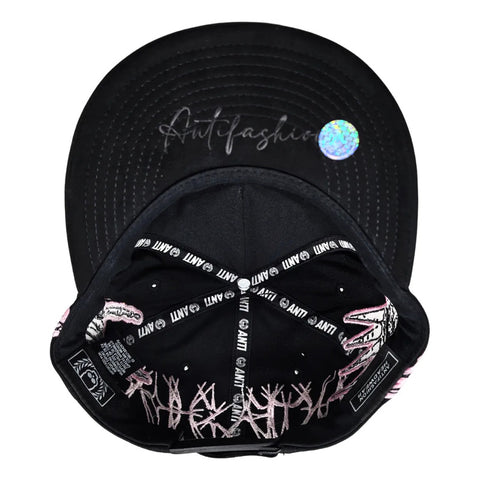 Gorra Antifashion Fluid Pink Logo Negro Rosa Snapback 007