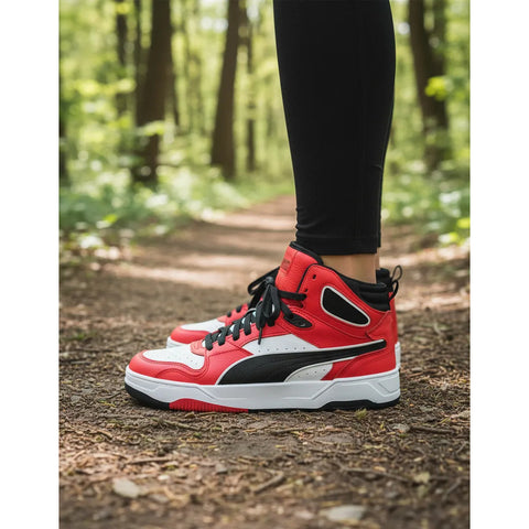 Tenis Puma Rbd Break Mid Blanco Negro Rojo 402413 07 Hombre