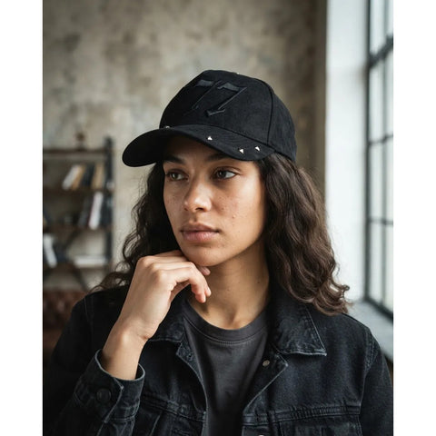 Gorra Cash Only 777 Negro Gamuza 042