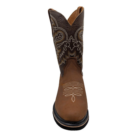 Bota Purepecha Piel Crazy Roble Vaquera Alta 866