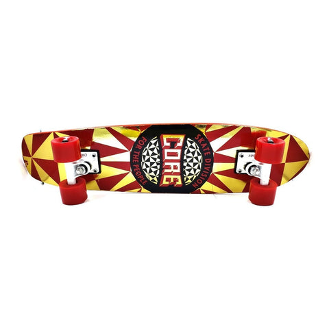 Patineta Cruiser Core Pro Oro/rojo Trucks Blanco/r 7.5x29