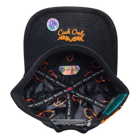 Gorra Cash Only Ny Orange 007 Negro Snapback Unisex