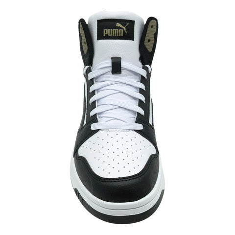 Tenis Puma Rebound V6 Bota Blanco Negro Café 392326 22 Juvenil