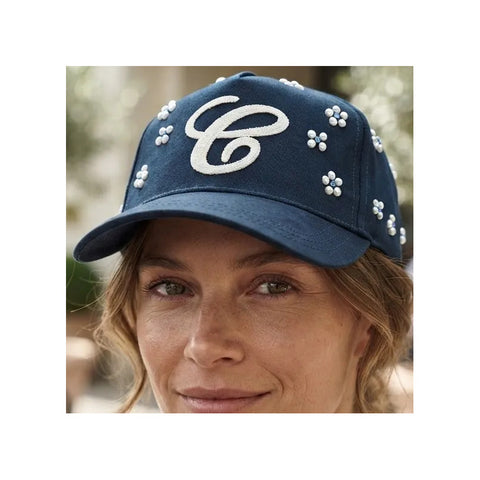 Gorra Cash Only C Flowers Azul Marino Bordado Snapback 048
