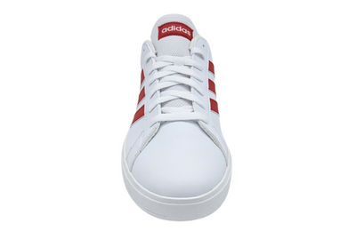 Tenis Adidas Grand Court Base 2.0 Blanco-Rojo ID4453 Para Hombre