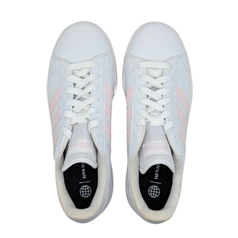 Tenis Adidas Grand Court Base 2.0 Blanco Rosa GW9260 Para Mujer