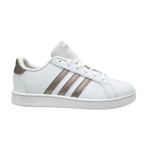 Tenis Adidas Grand Court K EF0101 Blanco Cobre Para Dama