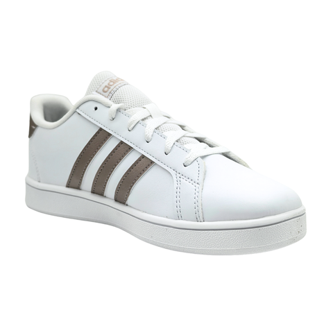 Tenis Adidas Grand Court K EF0101 Blanco Cobre Para Dama