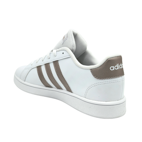 Tenis Adidas Grand Court K EF0101 Blanco Cobre Para Dama