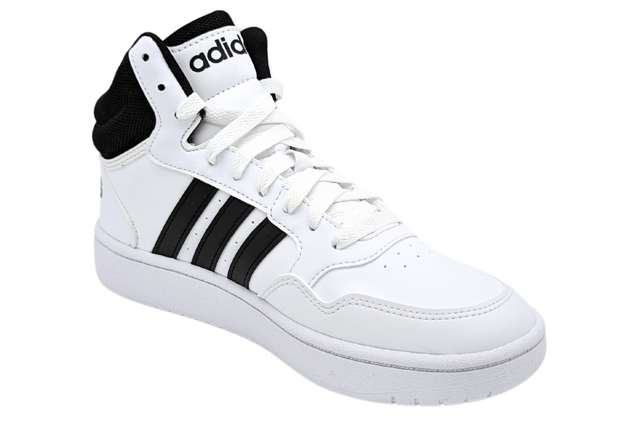 Tenis Adidas Hoops 3.0 Mid K Blanco-Negro IG3715 Juvenil