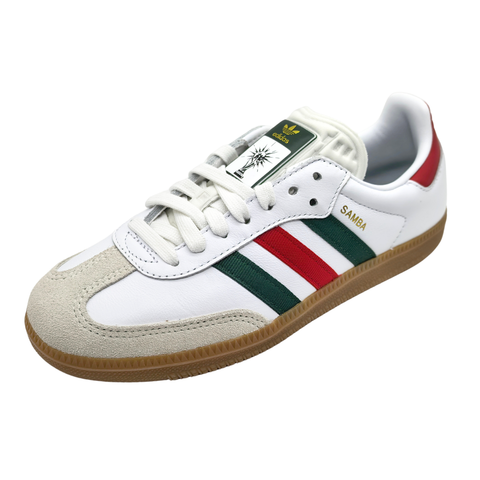 Tenis Adidas Samba OG Fifa Blanco Verde Rojo HQ4951 Unisex