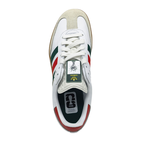 Tenis Adidas Samba OG Fifa Blanco Verde Rojo HQ4951 Unisex