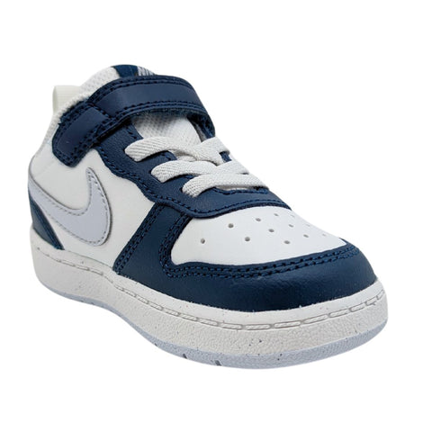 Tenis Nike Court Borough Low 2 Blanco-Azul BQ5453 121 Infantil