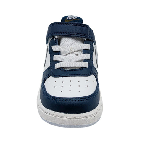 Tenis Nike Court Borough Low 2 Blanco-Azul BQ5453 121 Infantil