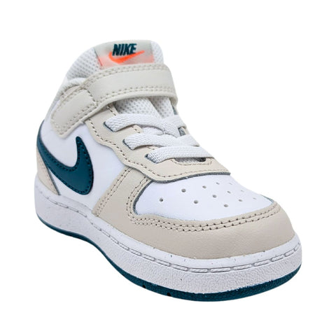 Tenis Nike Court Borough Low 2 Blanco-Turquesa BQ5453 017 Infantil