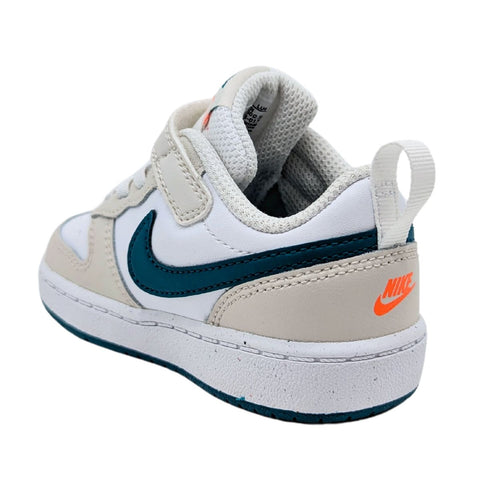 Tenis Nike Court Borough Low 2 Blanco-Turquesa BQ5453 017 Infantil