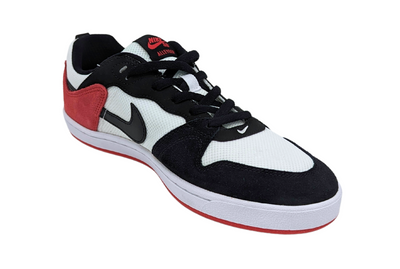 Tenis jordan negro rojo top y blanco