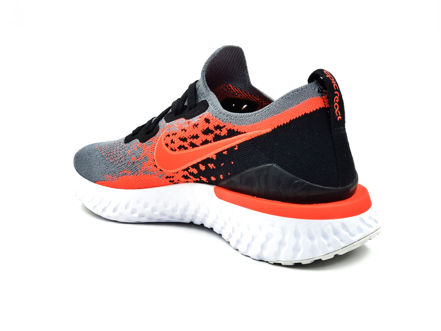 Tenis Nike Epic React Flyknit 2 BQ8928014 Gris/Naranja-Hombre