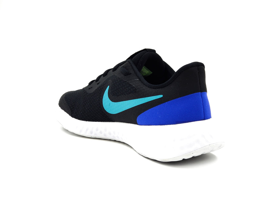 Tenis Nike Revolution 5 BQ5671011 Negro/Azul-Mujer