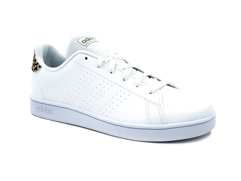 Tenis Adidas Advantage K FY8875 Blanco/Leopardo Mujer