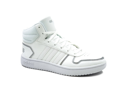 Tenis Adidas Hoops 2.0 Mid Bota FY6023 Blanco-Mujer